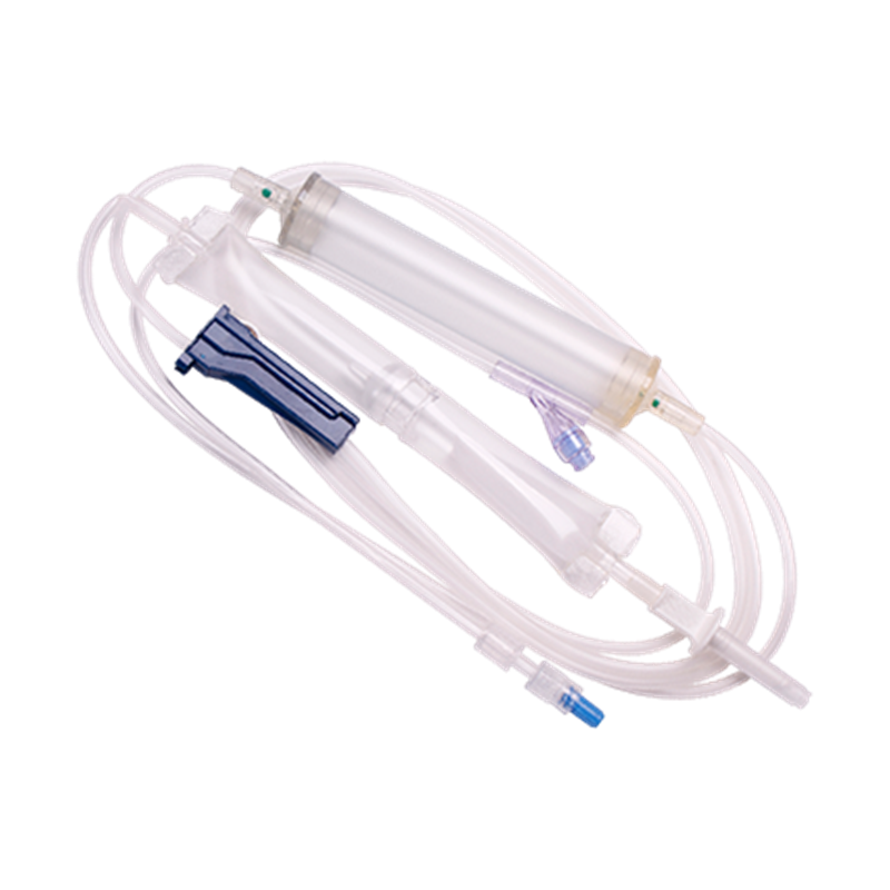 Transfusion Pump Set with Flexible Chamber and NAS